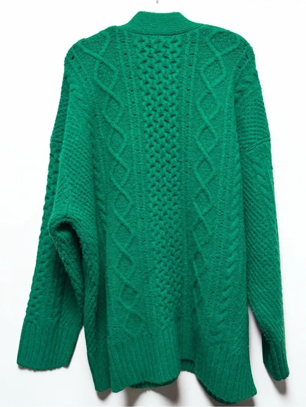 J. Crew Oversized Cable Knit Stretch Cardigan Alpaca Wool XXL